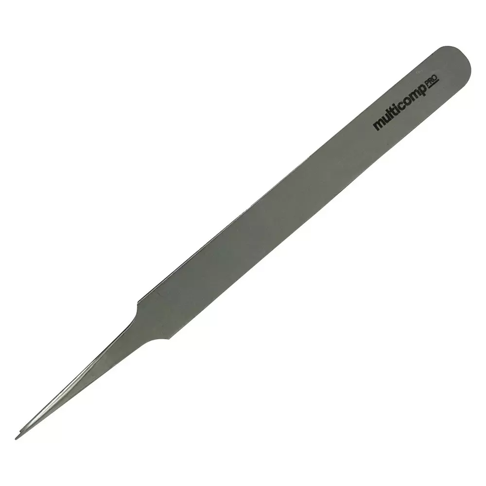 MULTICOMP PRO Tweezer Straight Tip Type General Purpose Stainless Steel Body Material, MP015183