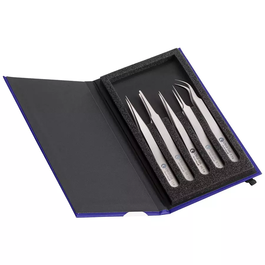 IDEAL-TEK TWEEZERS SET, TITANIUM, 5PCS, K5HP.TA
