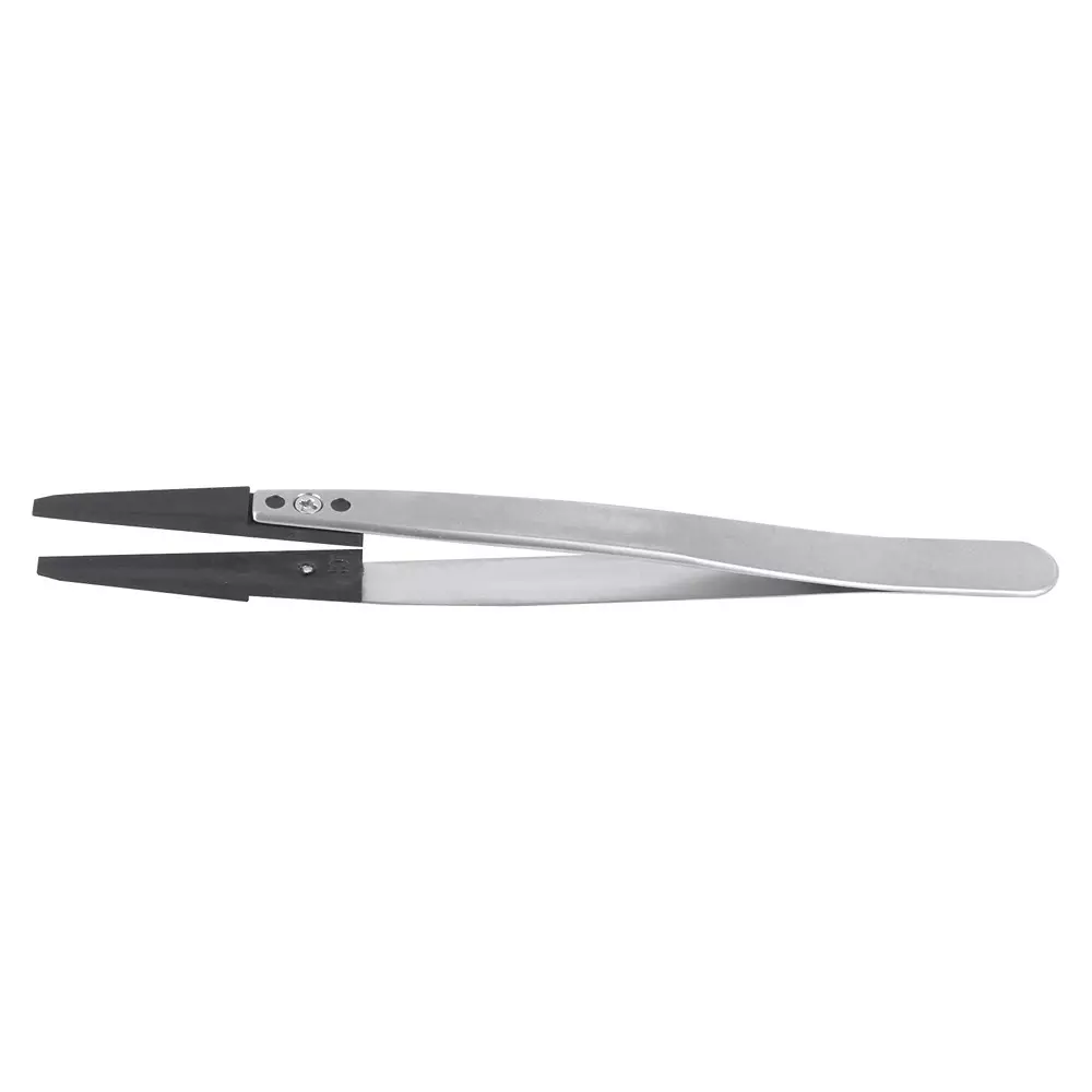 IDEAL-TEK Tweezer, Straight/Flat, 130mm, 272CFR.SA.1
