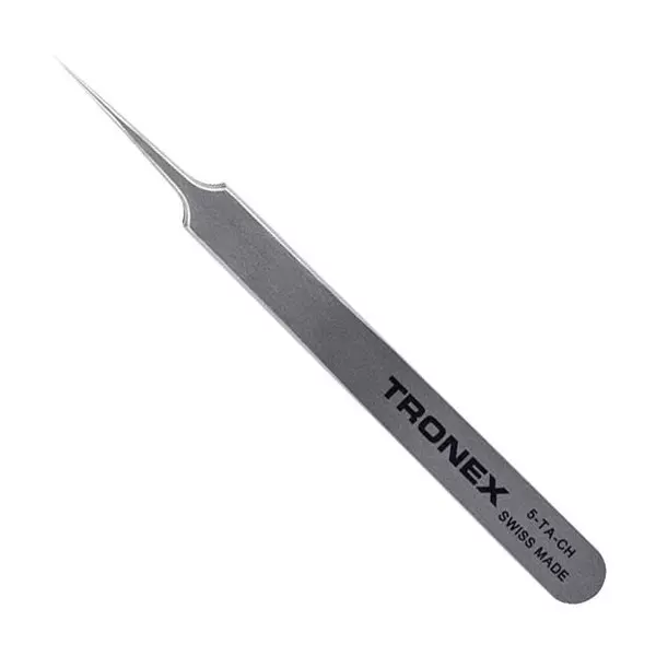 TRONEX Tweezer, High Precision, Style 5, 4.331", 5-Ta-Ch