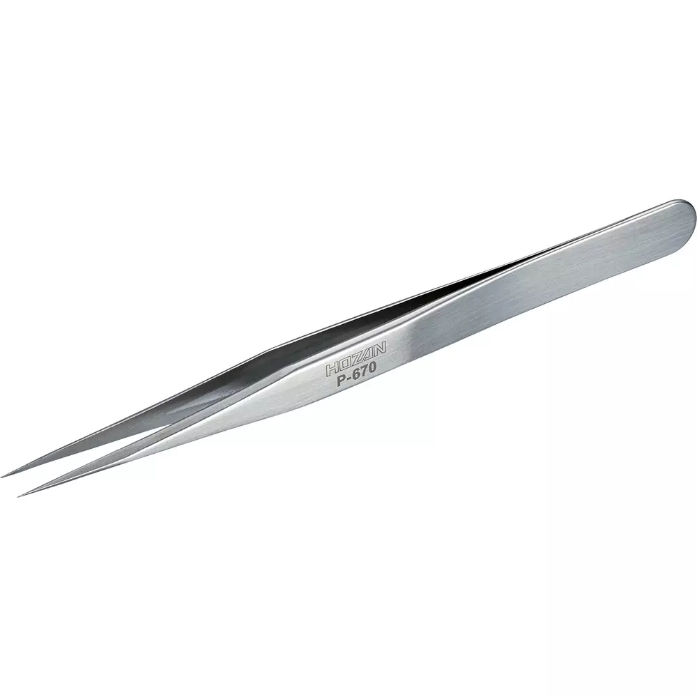 HOZAN Tweezer 0.2 mm Tip Width, P-670