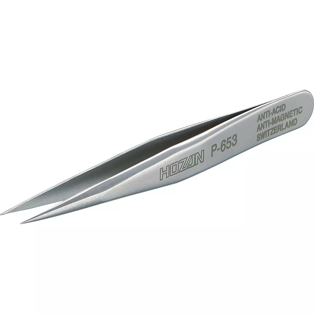 HOZAN Tweezer 0.2 mm Tip Width, P-653