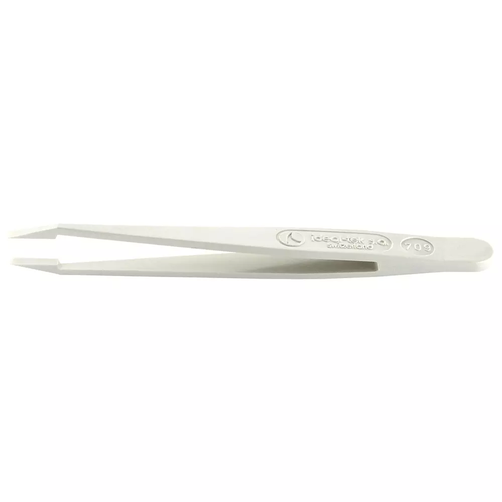 IDEAL-TEK Tweezer, Bent/Flat, 115mm, 709.DG