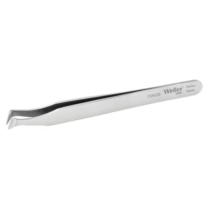 EREM 115 mm Carbon Steel Oblique Tweezers, 15AGS