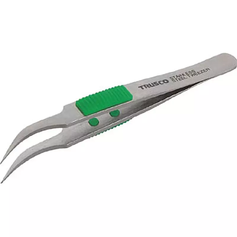 TRUSCO Stainless Steel Tweezer 115 mm Overall Length Tapered eagle Tip, TSP-215