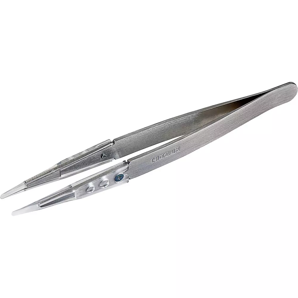 HOZAN Transparent Tip Tweezer 2.4 mm Tip Width, P-643-A