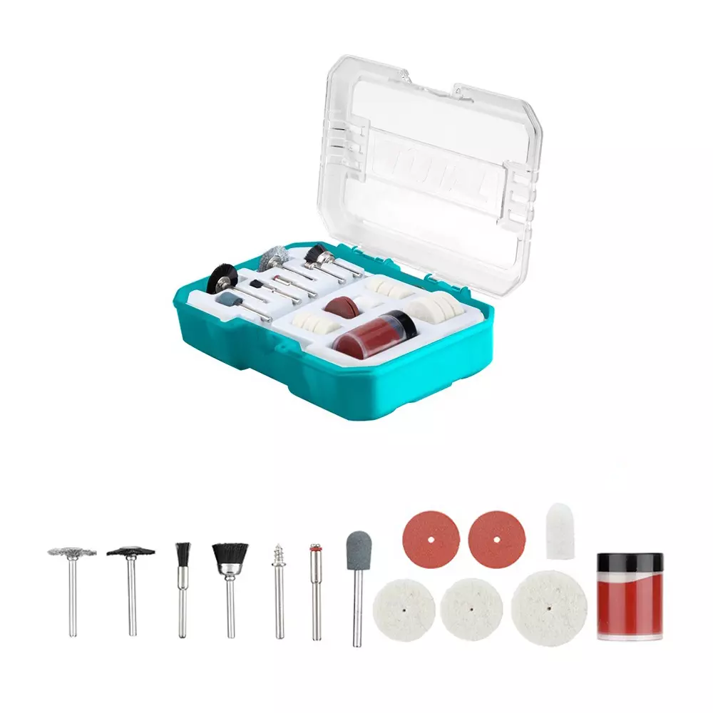 Total Cleaning And Polishing Set For Mini Drill 3 mm (1/8 inch) Shank Type, TAKMG6020 (Set of 20 Pcs)