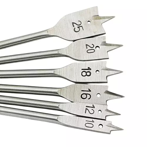GENERIC 6 mm Spade Wood Drill Bit Set Hole Saw Cutter for Woodworking Tools (6 Pcs Set)