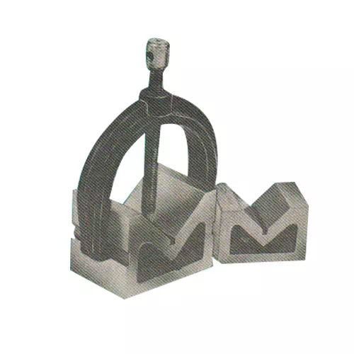 Sagar Tools No.224C Cast Iron V Block with Clamp (150x150x150 mm)