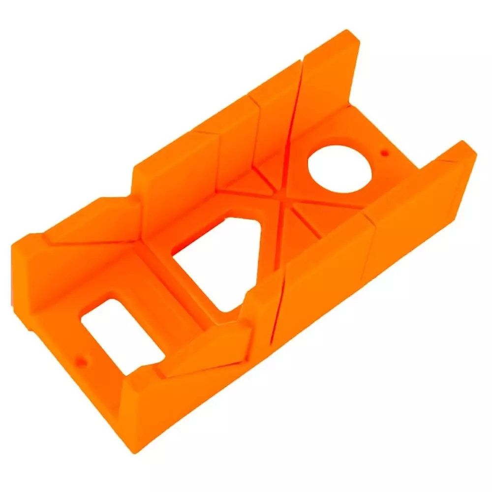 Jawsons Mitre Box for Precise and Accurate Cutting in 3 Angles 45°, 90° & 135° (without Saw), Orange