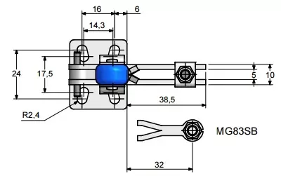 Sandfield Vertical Action Toggle Clamp MG83UB