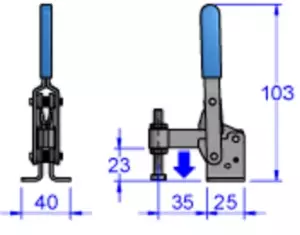 Sandfield Vertical Action Toggle Clamp MG7S