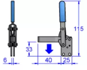 Sandfield Vertical Action Toggle Clamp MG7U