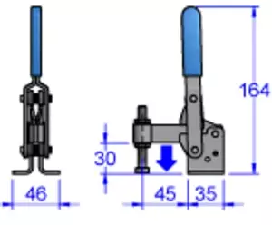 Sandfield Vertical Action Toggle Clamp MG85SB