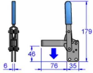 Sandfield Vertical Action Toggle Clamp MG85U