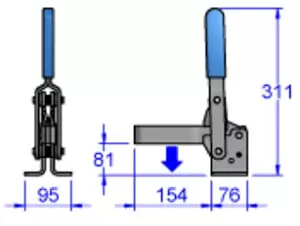 Sandfield Vertical Action Toggle Clamp MG88UB