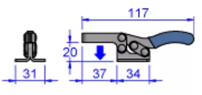 Sandfield Horizontal Action Toggle Clamp MH2UB