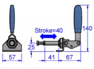 Sandfield Plunger Action Toggle Clamp CP16