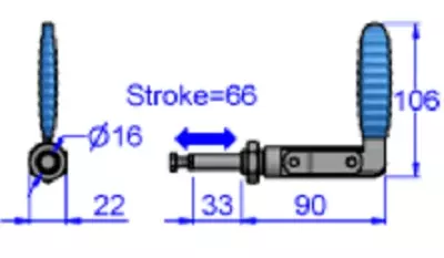 Sandfield Plunger Action Toggle Clamp CP44
