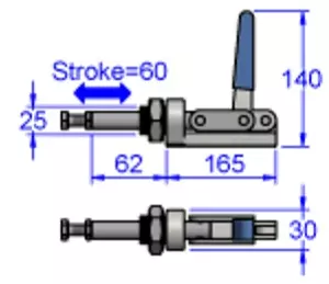 Sandfield Plunger Action Toggle Clamp CP60