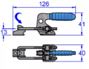 Sandfield Latch Type Toggle Clamp HC22HSS