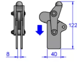Sandfield Ball Ended Vertical Action Toggle Clamp M18CH