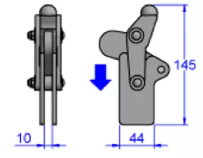Sandfield Ball Ended Vertical Action Toggle Clamp M19CH