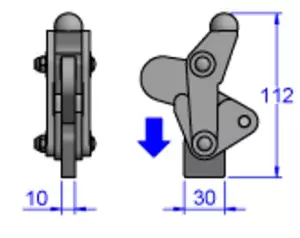 Sandfield Ball Ended Vertical Action Toggle Clamp M19SCH