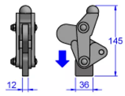 Sandfield Ball Ended Vertical Action Toggle Clamp M20SCH