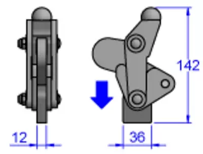 Sandfield Ball Ended Vertical Action Toggle Clamp M30SCH