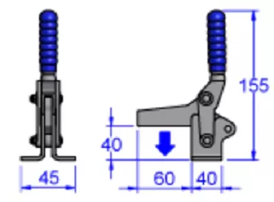 Sandfield Heavy Duty Vertical Action Toggle Clamp M18TB