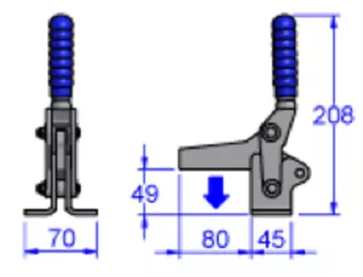 Sandfield Heavy Duty Vertical Action Toggle Clamp M19TB