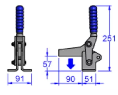 Sandfield Heavy Duty Vertical Action Toggle Clamp M20TB