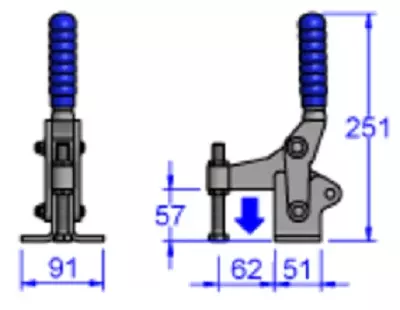 Sandfield Heavy Duty Vertical Action Toggle Clamp M20SB