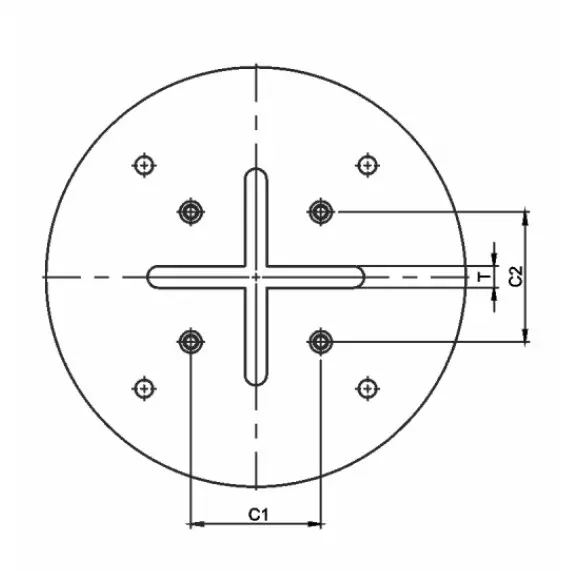 Nicon 3 Face Pyramid Raiser Block Without Vice Aluminium Alloy Body Size 310 mm for 5 Axis CNC Machining Centre, PRB310