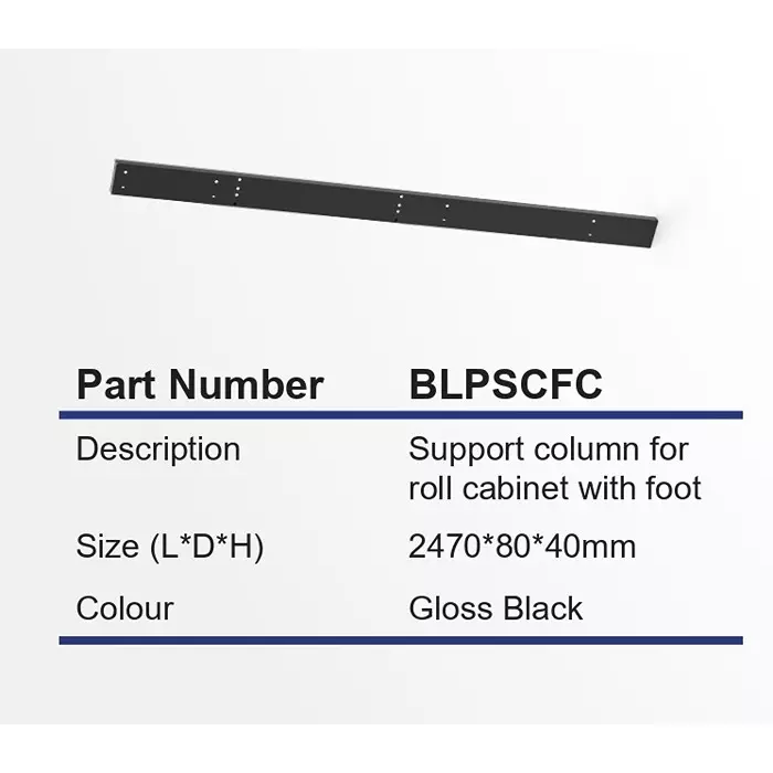 blue-point-support-column-black-color-gloss-finish-for-roller-cabinet-with-foot-blpscfc