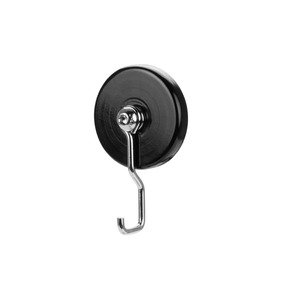 Groz Magnetic Hooks 360° Swivel 10 Kg Load Capacity N52 Neodymium, MHK/1