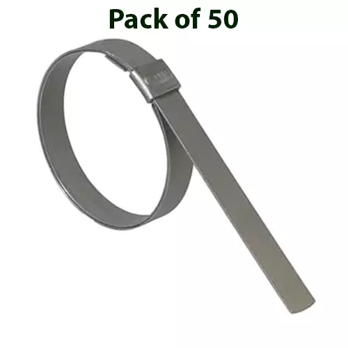BAND-IT Jr Smooth ID Clamp 201 Stainless Steel 19 mm Width and 89 mm Inside Diameter, JS2129 (Pack of 50)