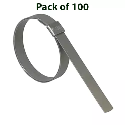 BAND-IT Jr Smooth ID Clamp 201 Stainless Steel 10 mm Width and 35 mm Inside Diameter, JS2029 (Pack of 100)