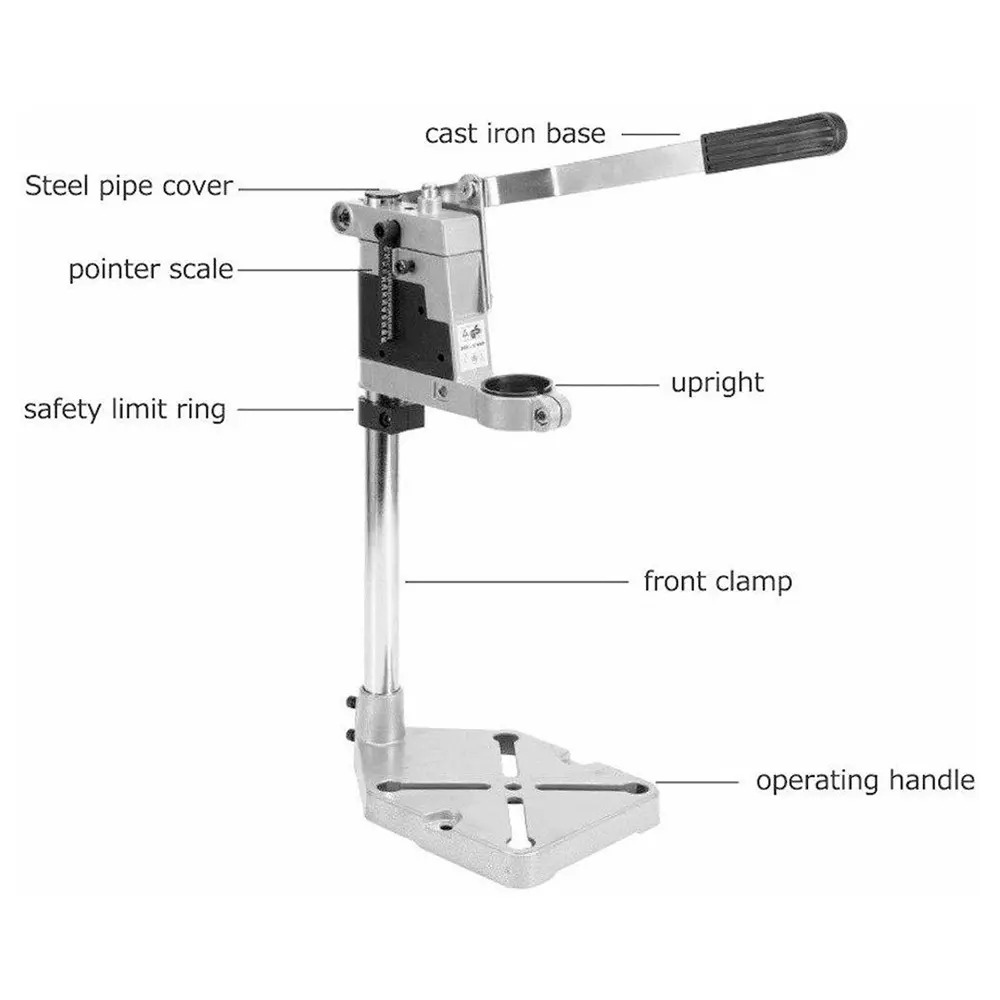 tomahawk-hand-drill-to-bench-press-drill-conveter-stand-aluminium-base-material-60-mm-stroke-and-38-43-mm-clamp-range-ds511