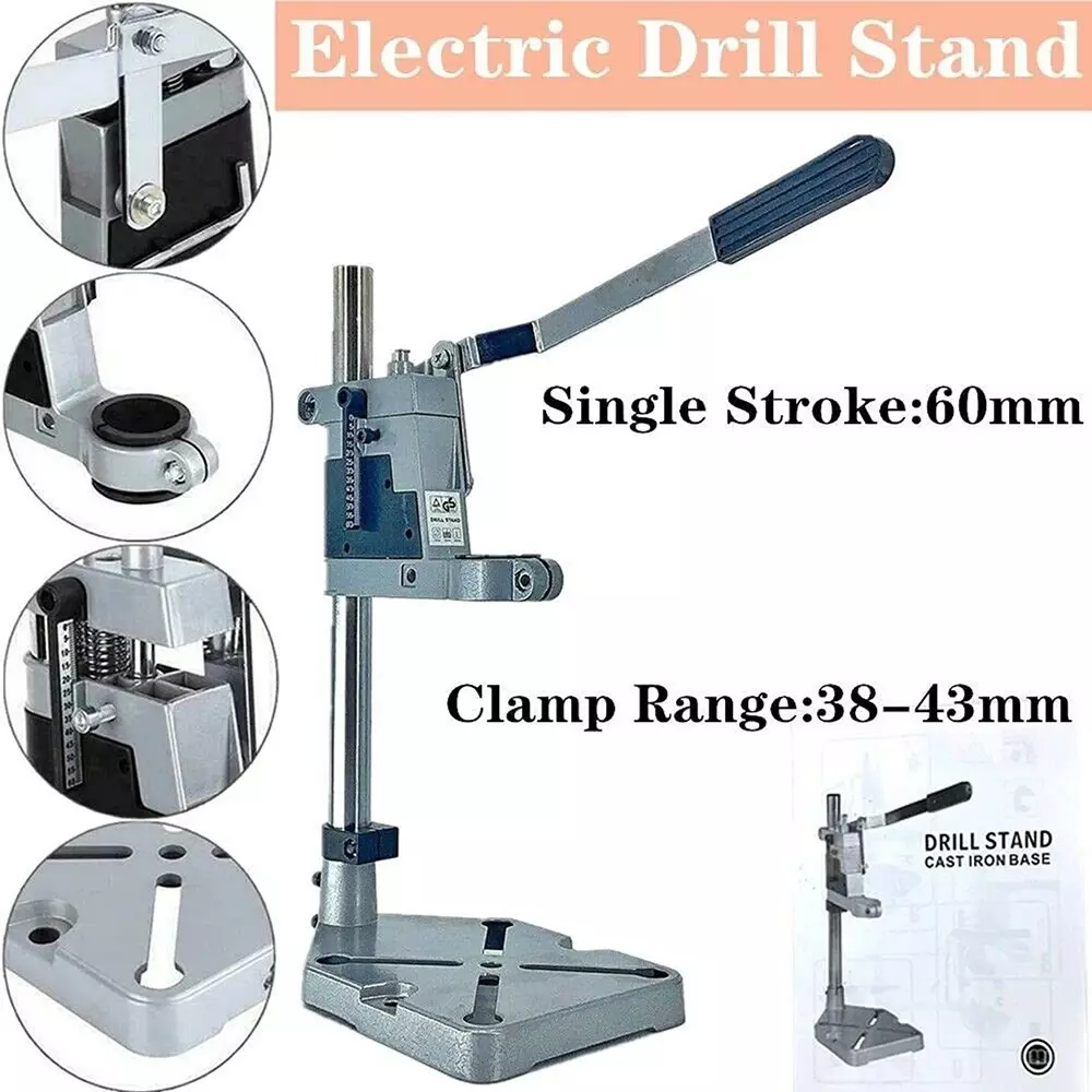 tomahawk-hand-drill-to-bench-press-drill-conveter-stand-aluminium-base-material-60-mm-stroke-and-38-43-mm-clamp-range-ds511
