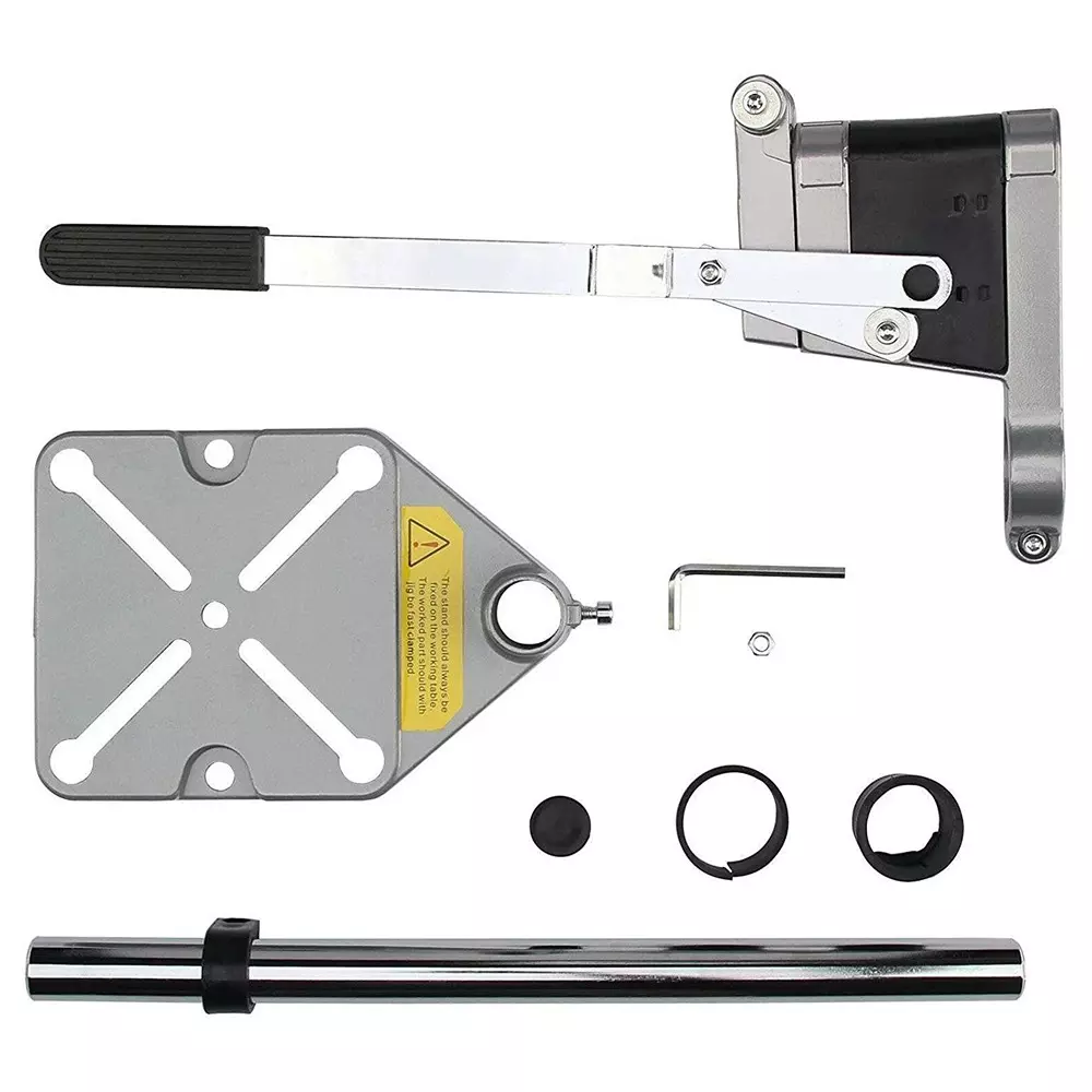 tomahawk-hand-drill-to-bench-press-drill-conveter-stand-aluminium-base-material-60-mm-stroke-and-38-43-mm-clamp-range-ds511