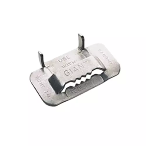 BAND-IT Giant Series Ear-Lokt Style Buckle 201 Stainless Steel 1/4 Hard 19 mm (3/4 inch) Width, G44099 (Pack of 50 )