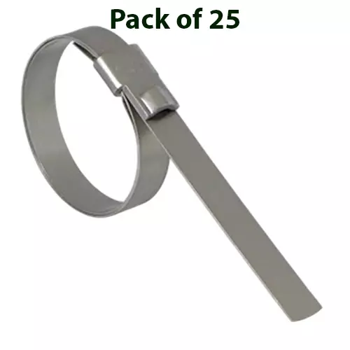 BAND-IT Ultra-Lok Preformed Clamp 201 Stainless Steel 1/4 Hard 19 mm Width 102 mm Inside Diameter, UL2139 (Pack of 25)