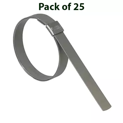 BAND-IT Jr Smooth ID Clamp 201 Stainless Steel 19 mm Width and 178 mm Inside Diameter, JS2189 (Pack of 25)