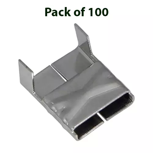 BAND-IT 201 Stainless Steel 1/4 Hard Clip Ear-Lokt Type 6 mm (1/4 inch) Width for (Band-IT C00169, C00369), C25299