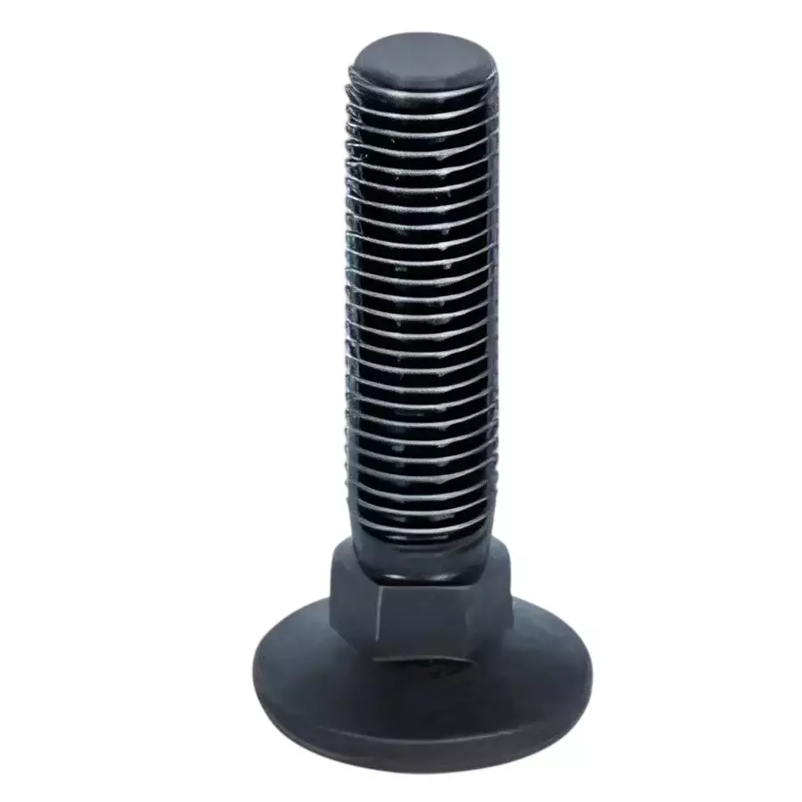 RP Steel Craft Threaded Support for Tapped End Clamp, Black Finish 60 mm Length and 30 mm Head Diameter, RTS-12