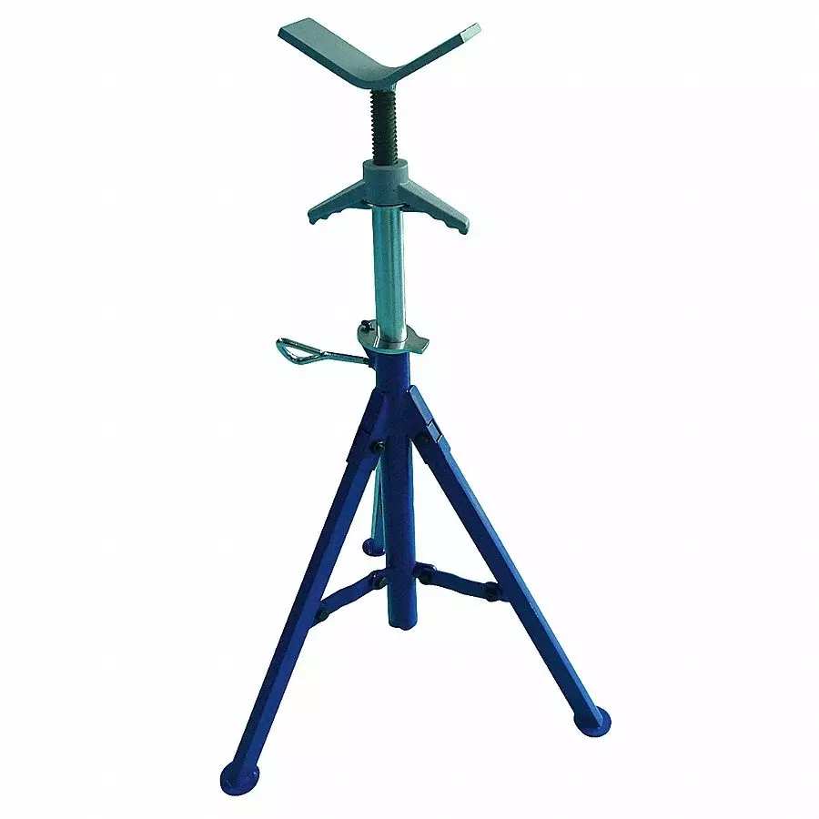 Westward V Head Pipe Stand Adjustable 304.8 mm (12 Inch) Maximum Pipe Size, 22XR01