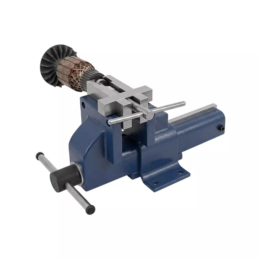 Paul Armature Bearing Puller Vice Size 4 inch (100 mm) Body in Blue & Black Color for Industrial Use, ABPV-100