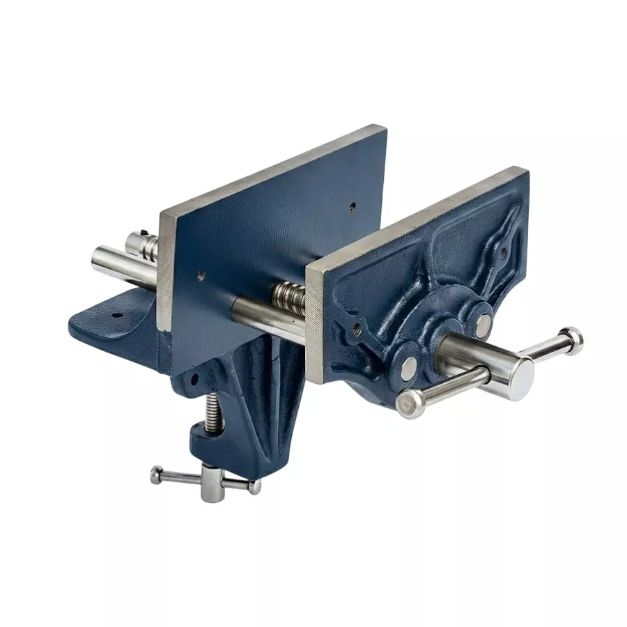 Paul Wood Working Vice Size 6 inch (150 mm) Cast Iron Body in Blue & Silver Color for Industrial Use, WWV-100